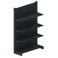 Стеллаж пристенный металлический 1625х1250х300 мм на 4 полки