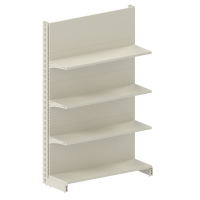 Стеллаж пристенный металлический 1625х1250х300 мм на 4 полки