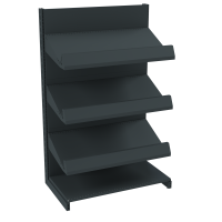 Стеллаж овощной металлический 1625х1000х500 мм на 4 полки