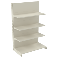 Стеллаж пристенный металлический 1625х665х500 мм на 4 полки