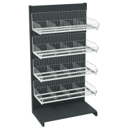 Стеллаж с корзинами металлический 1930х1000х500 мм на 5 полок