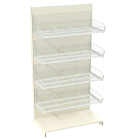 Стеллаж с корзинами металлический 1930х1250х500 мм на 5 полок