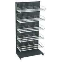 Стеллажи с корзинами