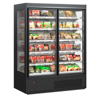 Морозильный регал Cooles SlimFreeze 2100х1562х770 мм с распашными дверьми, встроенным агрегатом и 6 полками