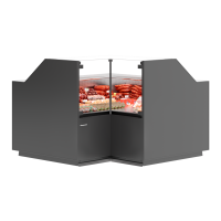 Холодильная угловая витрина Quadros со стеклом и внутренним углом 90°