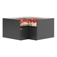 Холодильная угловая витрина Quadros самообслуживание и внутренним углом 90°