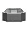 Холодильная угловая витрина Quadros со стеклом и внутренним углом трапеция 90° и встроенным агрегатом купить в Украине