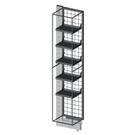 Решетчатая боковина с металлическими полками