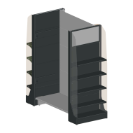 Торец торца с акриловыми боковинами и лайтбоксом