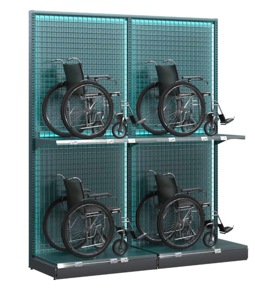 Пристенный стеллаж с проволочной задней стенкой цена