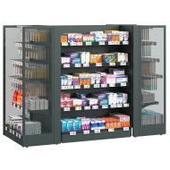 Фото Стационарный островной стеллаж