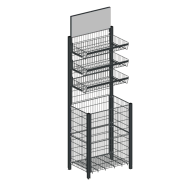 Фото Промо-корзина с навесными корзинами и рекламной панелью