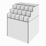 Кондитерский прилавок-горка, открытый на 15 секций