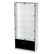 Фото Витрина из ДСП и стекла с нижними дверцами