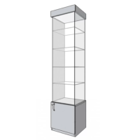 Витрина торговая из ДСП и стекла