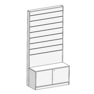 Економпанель із закритою тумбою 2000х1000х450 мм RAL 9010 (білий)