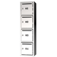 Поштова скринька Cube із нержавіючої сталі на 4 комірки