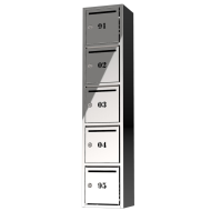Поштова скринька Cube із нержавіючої сталі на 5 комірок
