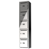 Почтовый ящик Cube из нержавеющей стали с 5 ячейками