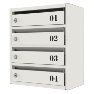 Поштова скринька Flat металева на 4 комірки