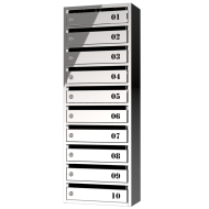 Поштова скринька Flat з нержавіючої сталі на 10 комірок