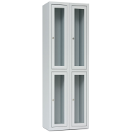 Шкаф для одежды металлический ШОМ/С-300/2/4 с прозрачными дверцами