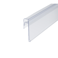 Фото Ценникодержатель полочный прозрачный KEV39, длина 1250 мм (100 шт. в упаковке)