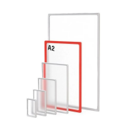 Рамка з ударостійкого пластику з закругленими кутами формату А2 (10 шт. в упаковці)