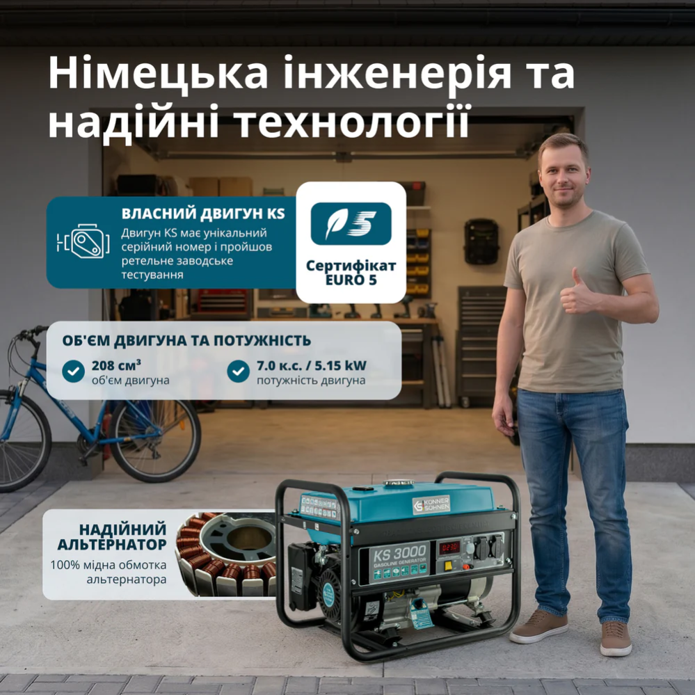 Бензиновый генератор KS 3000 фото 7