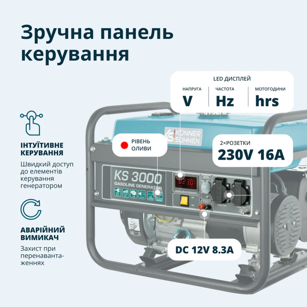 Бензиновый генератор KS 3000 фото 4