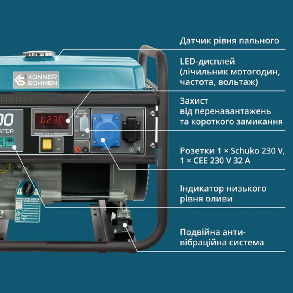 Бензиновый генератор KS 7000 фото 6