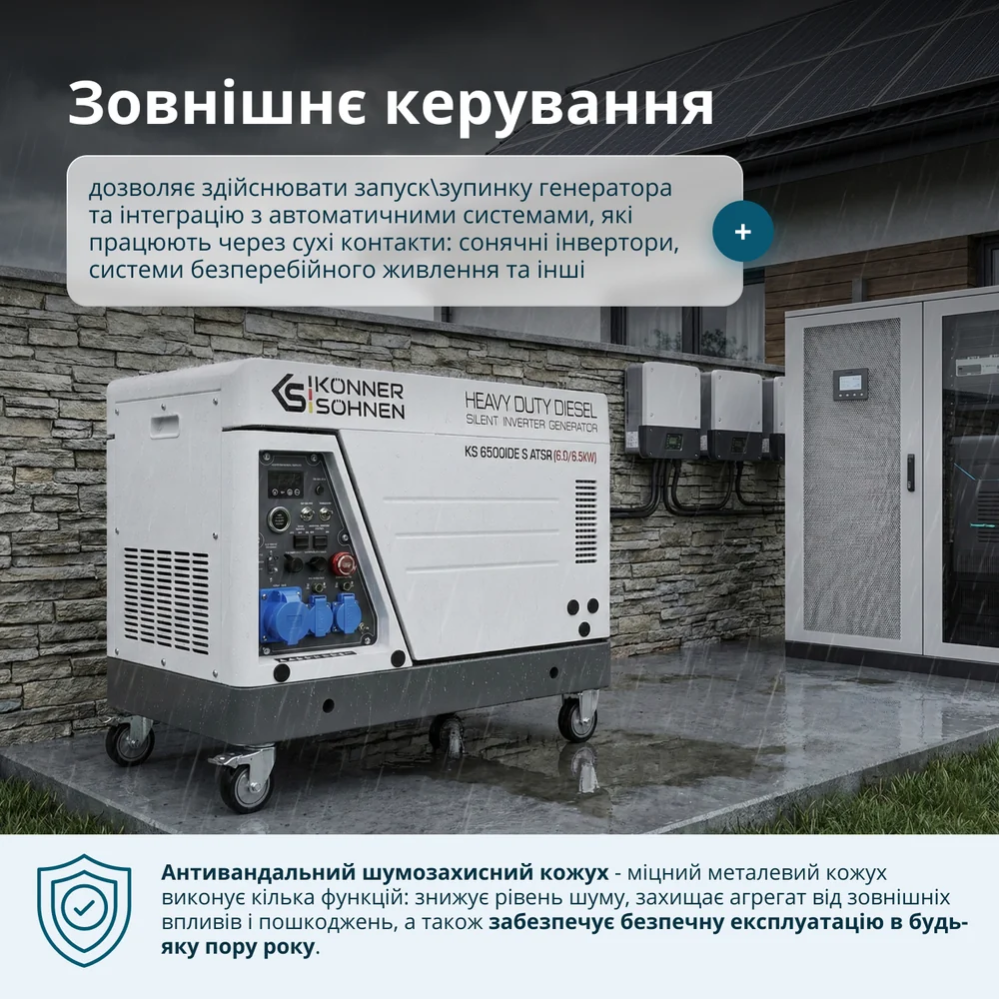 Дизельний інверторний генератор у шумозахисному кожусі KS 6500iDE S ATSR фото 10