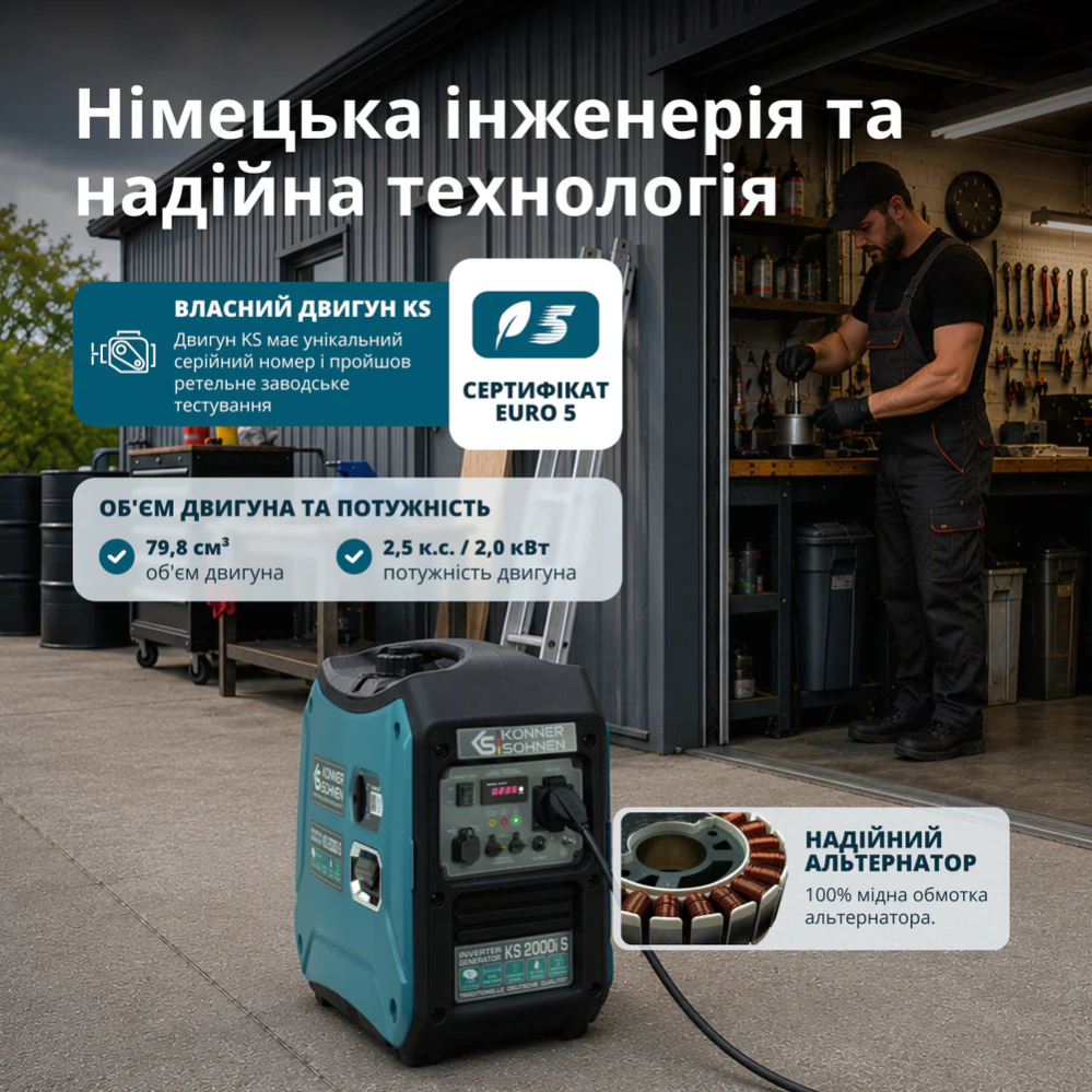 Інверторний генератор KS 2000i S фото 9