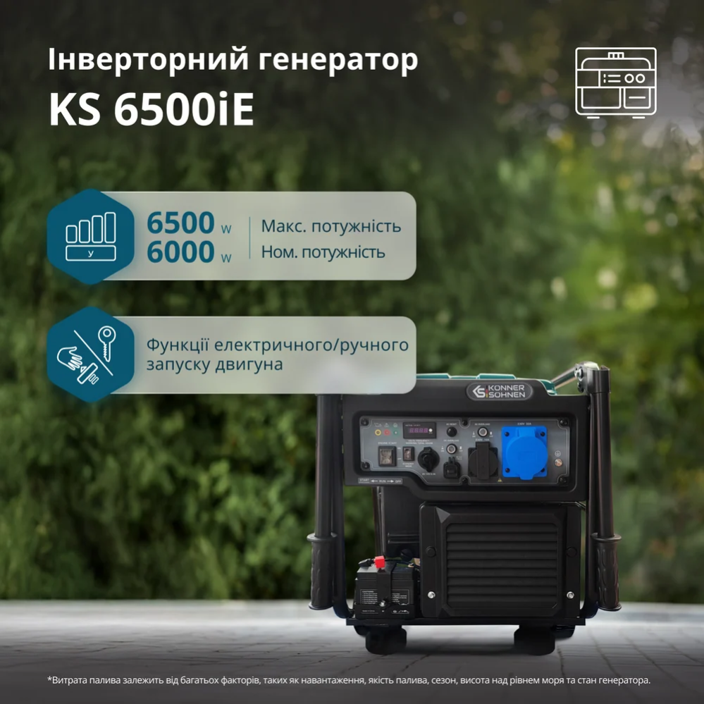 Інверторний бензиновий генератор KS 6500iE фото 5