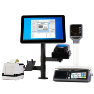 Фото Комплект «Фасовочная касса PRO+»: POS-терминал Vector Ares + принтер этикеток + чековый принтер + весы + программа «Фасовка» и эргономичная кассовая стойка