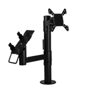 Фото Стойка базовая  с кронштейном для монитора и кронштейном универсальным с держателем пин-пада