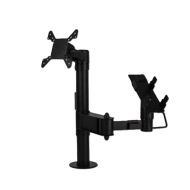 Фото Стойка базовая с кронштейном для монитора и кронштейном шарнирным L150-150 с держателем пин-пада