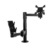 Фото Стойка базовая с кронштейном для монитора L250 и кронштейном шарнирным L150-150 с держателем пин-пада