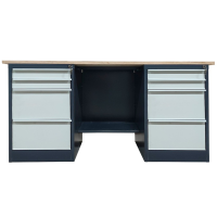 Металлический двухтумбовый верстак Stw 326-2M2B/2M2B