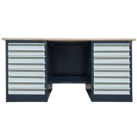 Металлический двухтумбовый верстак Stw 326-8M/8M