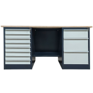 Металлический двухтумбовый верстак Stw 326-8M/S2B