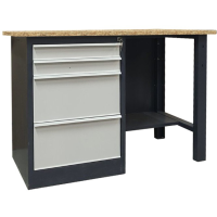 Верстак металлический однотумбовый Stw 325-2М2B длиной 1200 мм