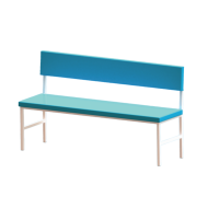 Банкетка медицинская 3-х местная со спинкой БМ-103.2