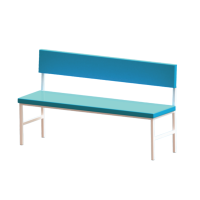 Банкетка медицинская 3-х местная со спинкой БМ-103.2