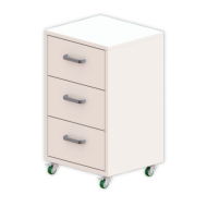 Тумба мобильная с 3-мя ящиками МТМ-101.1