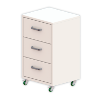 Тумба мобильная с 3-мя ящиками МТМ-101.1