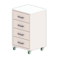 Тумба мобильная с 4-мя ящиками МТМ-101.2