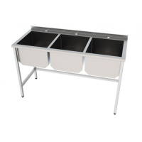 Моечная ванна 3-секционная 1200х700х850 мм