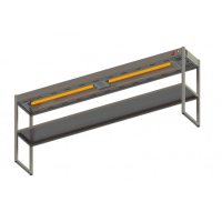 Полка тепловая двухуровневая 900х300х700 мм