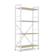 Стелаж лофт 1100х600х240 мм Білий-Дуб